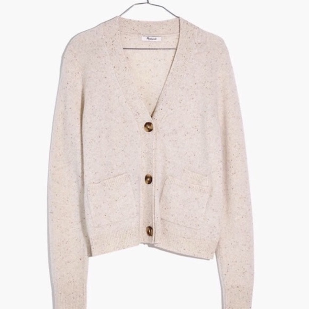 Madewell Cream Button-Up Cardigan